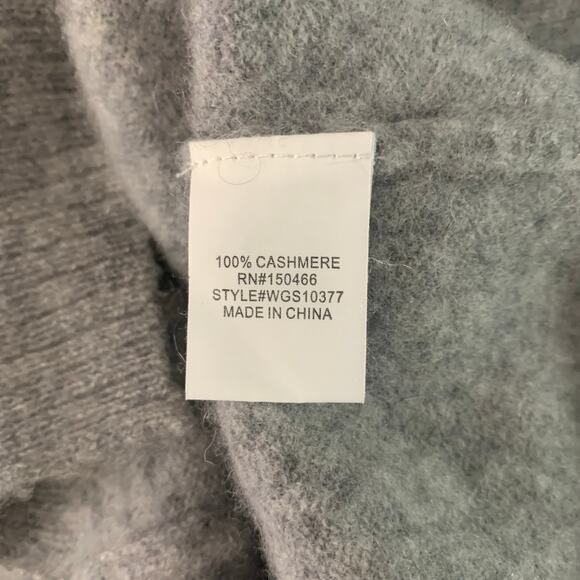 41 HAWTHORNE Sweater Porella Small Gray Cashmere Ribbed Turtle Neck High Low Hem - Picture 10 of 12